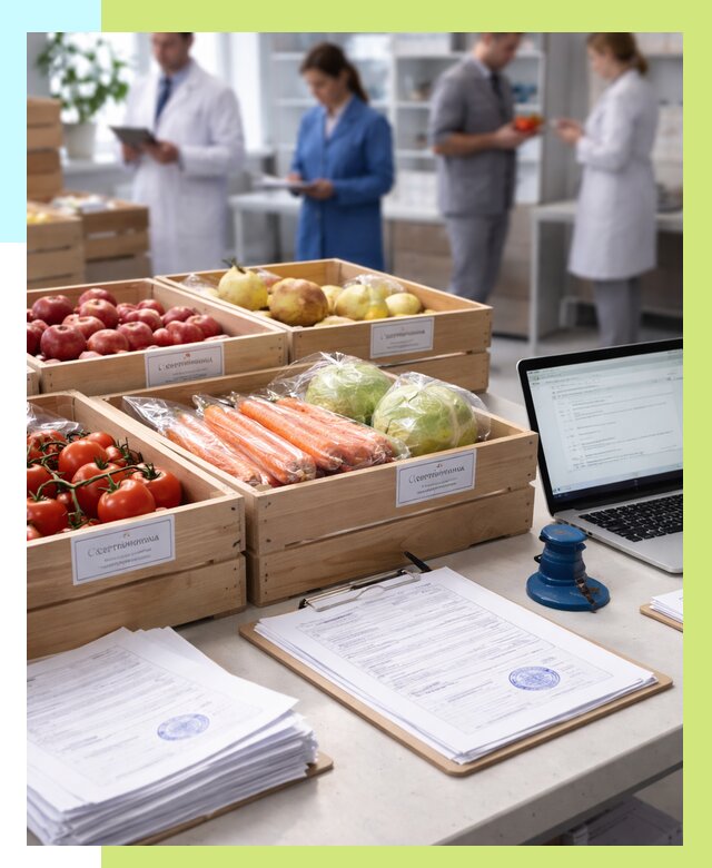 Сертификация овощей и фруктов в Старой Руссе от 8662 р. | Алешин-Срс