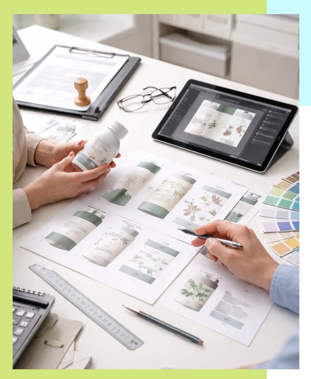 Профессиональная разработка дизайна и текста этикетки продукции в Старой Руссе