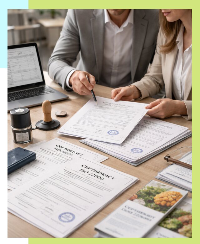 Сертификат ISO 22000 в Старой Руссе от 40760 р. под ключ | Алешин-Срс